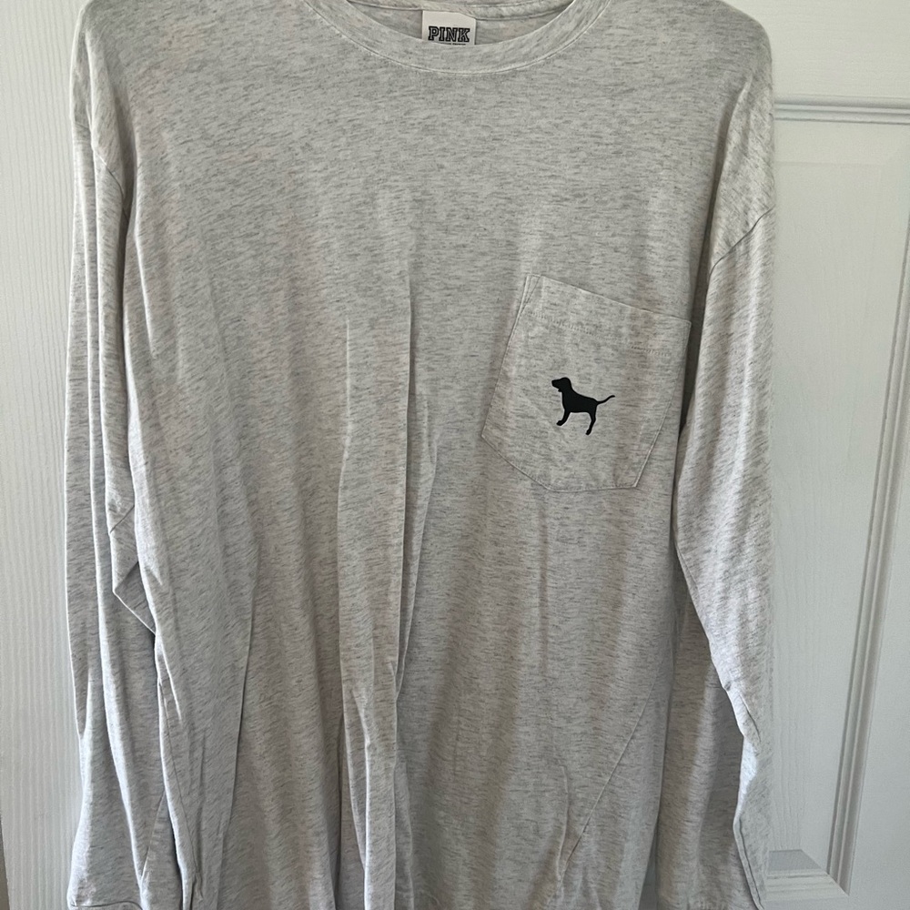 PINK Victoria's Secret Gray Long Sleeve Men's Shirt